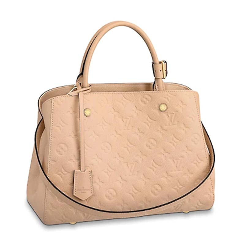Louis Vuitton LV Women Montaigne MM Handbag Monogram Empreinte Leather