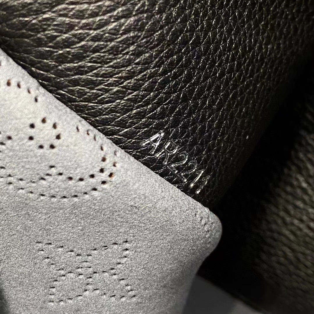 Louis Vuitton LV Women Muria Bucket Bag Black Mahina Perforated Calf Leather