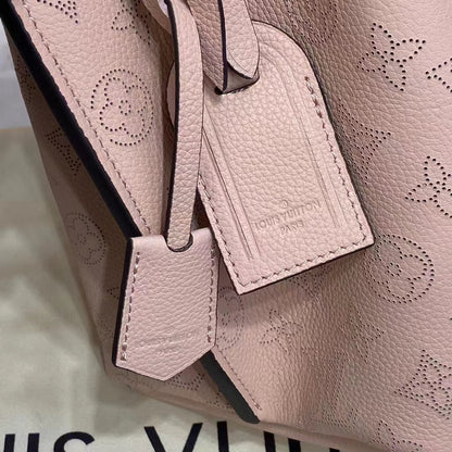 Louis Vuitton LV Women Muria Bucket Bag Galet Gray Mahina Perforated Calf Leather