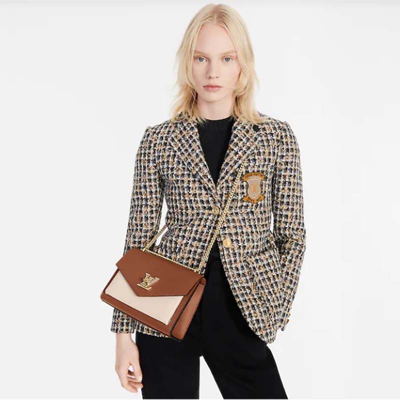 Louis Vuitton LV Women Mylockme Chain Bag Chataigne Brown Soft Grained Calfskin