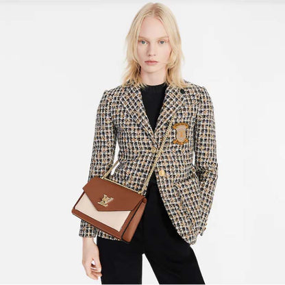Louis Vuitton LV Women Mylockme Chain Bag Chataigne Brown Soft Grained Calfskin