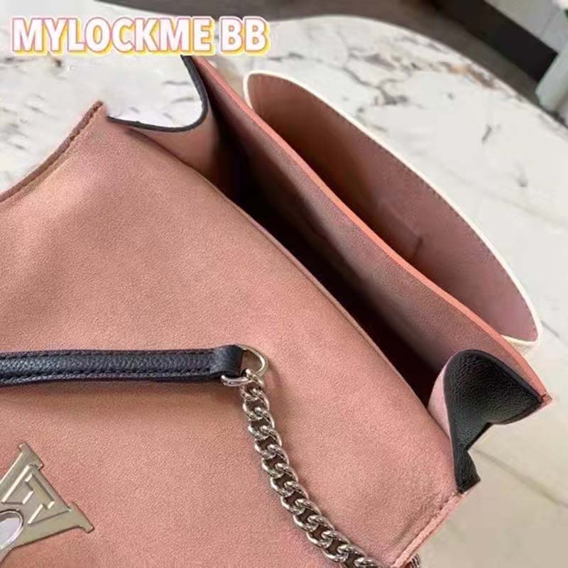 Louis Vuitton LV Women Mylockme Chain Bag Chataigne Brown Soft Grained Calfskin