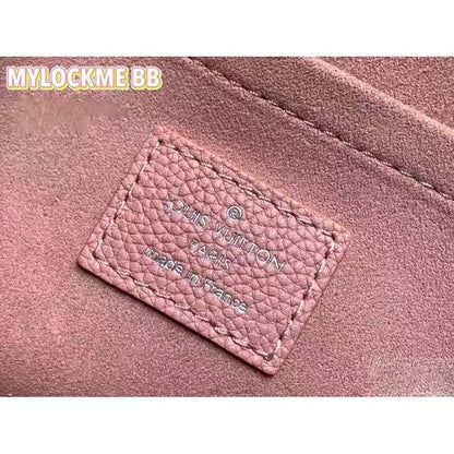 Louis Vuitton LV Women Mylockme Chain Bag Rose Trianon Pink Grained Calf Leather