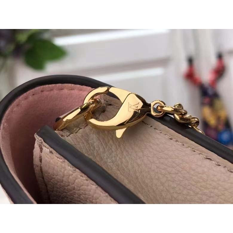 Louis Vuitton LV Women Mylockme Chain Pochette Greige Beige Calf Leather
