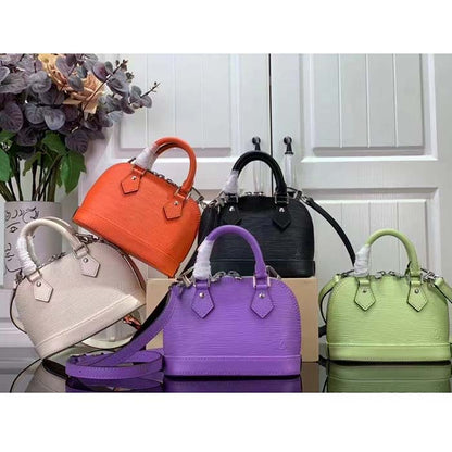 Louis Vuitton LV Women Nano Alma Handbag Minnesota Orange Epi Grained Cowhide Leather