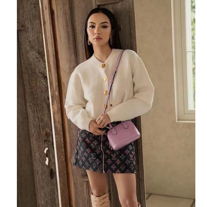 Louis Vuitton LV Women Nano Alma Handbag Lilas Provence Lilac Epi Grained Cowhide Leather