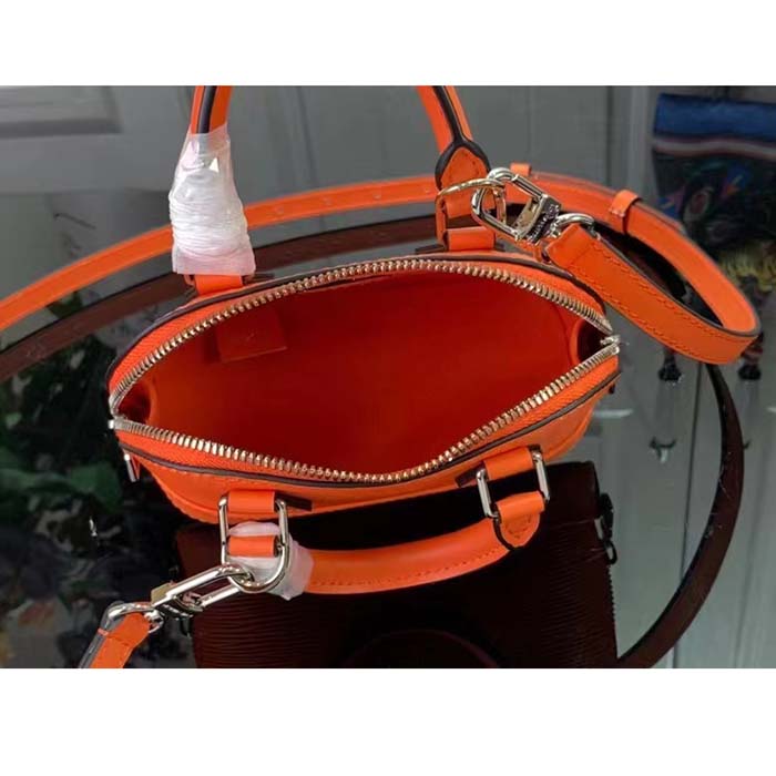 Louis Vuitton LV Women Nano Alma Handbag Minnesota Orange Epi Grained Cowhide Leather