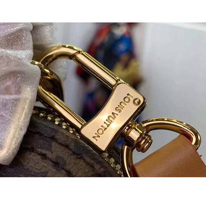 Louis Vuitton LV Women Nano Alma Handbag Monogram Coated Canvas Natural Cowhide Leather
