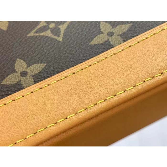 Louis Vuitton LV Women Nano Alma Handbag Monogram Coated Canvas Natural Cowhide Leather