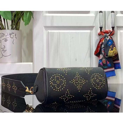 Louis Vuitton LV Women Nano Speedy Bag Black Monogram Empreinte Grained Cowhide Leather