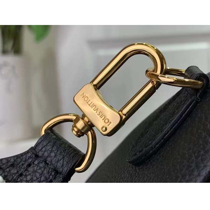 Louis Vuitton LV Women Nano Speedy Bag Black Monogram Empreinte Grained Cowhide Leather