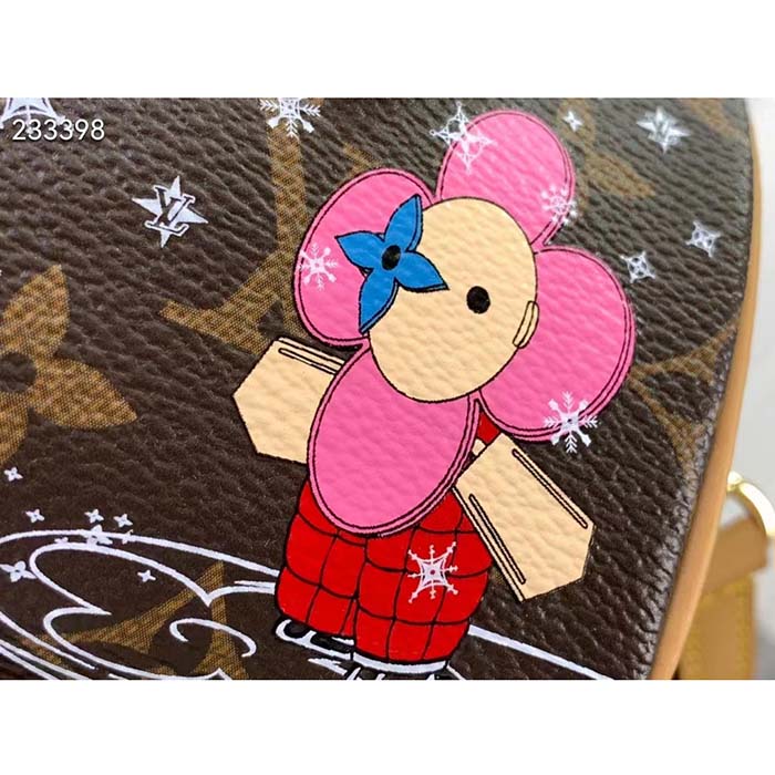 Louis Vuitton LV Women Nano Speedy Bag Pink Monogram Coated Canvas Cowhide Leather