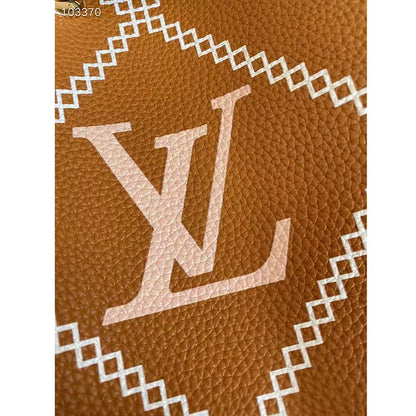 Louis Vuitton LV Women NéoNoé MM Bucket Bag Orange Embroidered Embossed Grained Cowhide