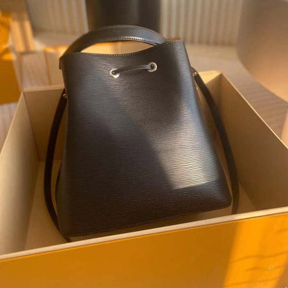 Louis Vuitton LV Women NéoNoé MM Bucket Black Epi Grained Cowhide Leather