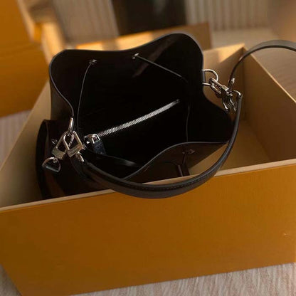 Louis Vuitton LV Women NéoNoé MM Bucket Black Epi Grained Cowhide Leather