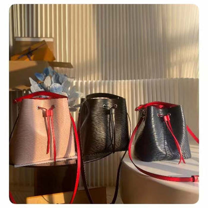 Louis Vuitton LV Women NéoNoé MM Bucket Black Epi Grained Cowhide Leather