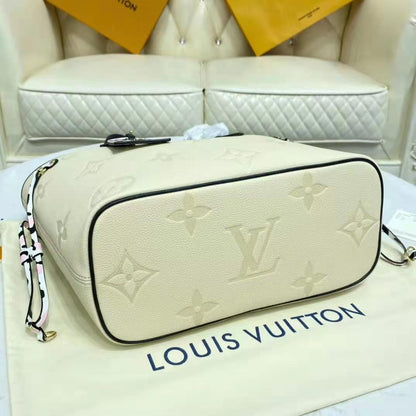 Louis Vuitton LV Women Neverfull MM Tote Bag Wild at Heart Cream Embossed Supple Grained Cowhide