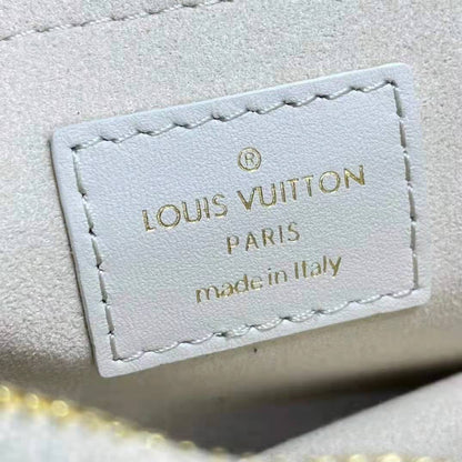 Louis Vuitton LV Women New Wave Chain Bag Handbag White Smooth Cowhide Leather