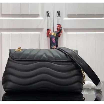 Louis Vuitton LV Women New Wave Multi-Pochette Black Smooth Cowhide Leather