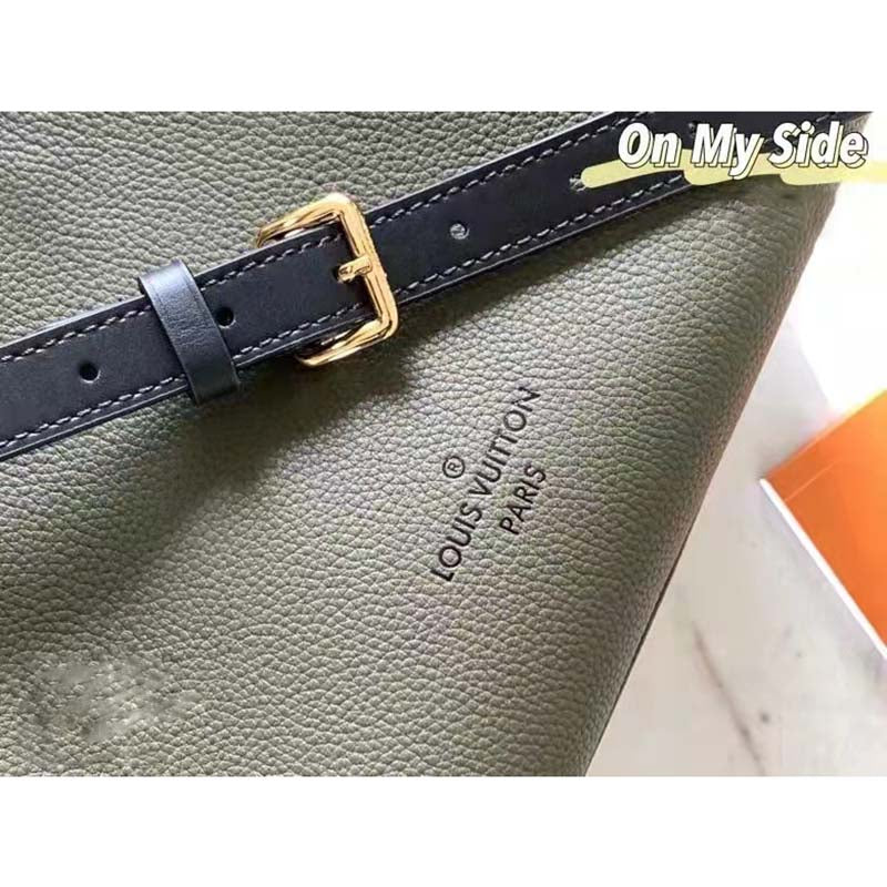 Louis Vuitton LV Women On My Side MM Green Twist Calfskin Monogram Canvas