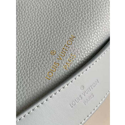 Louis Vuitton LV Women On My Side PM Handbag Bleu Nuage Blue Perforated Calf Leather