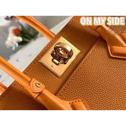 Louis Vuitton LV Women On My Side PM Handbag Orange Monogram Coated Canvas Calf