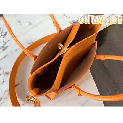Louis Vuitton LV Women On My Side PM Handbag Orange Monogram Coated Canvas Calf