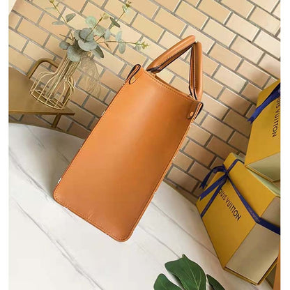 Louis Vuitton LV Women OnTheGo MM Tote Bag Arizona Embossed Supple Grained Cowhide