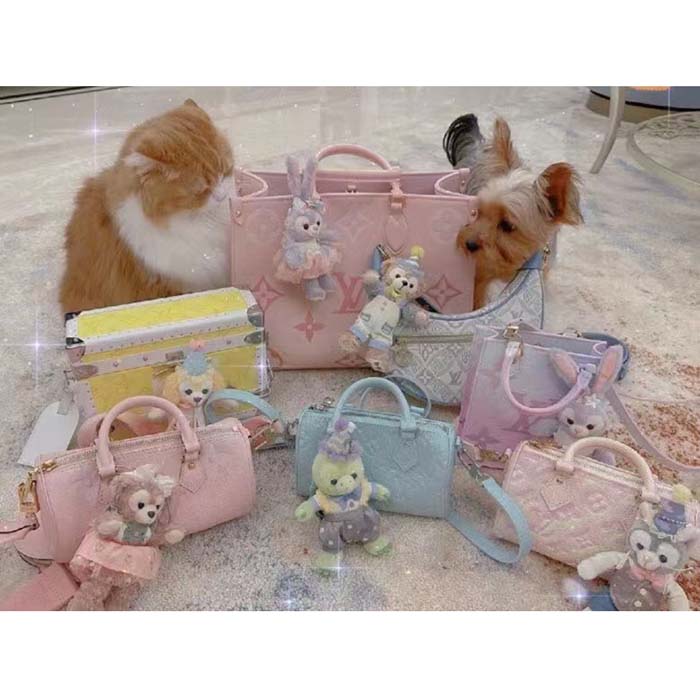 Louis Vuitton LV Women OnTheGo MM Gradient Pink Monogram Empreinte Embossed Cowhide Leather