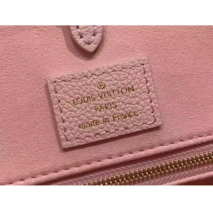 Louis Vuitton LV Women OnTheGo MM Gradient Pink Monogram Empreinte Embossed Cowhide Leather