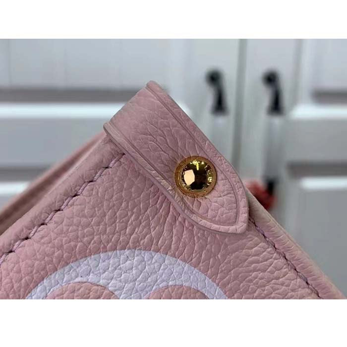 Louis Vuitton LV Women OnTheGo MM Gradient Pink Monogram Empreinte Embossed Cowhide Leather