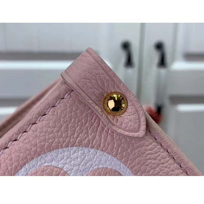 Louis Vuitton LV Women OnTheGo MM Gradient Pink Monogram Empreinte Embossed Cowhide Leather