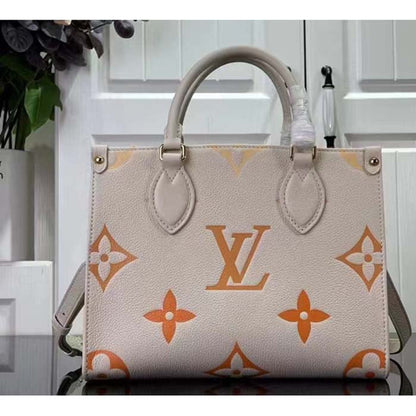 Louis Vuitton LV Women OnTheGo PM Neutral Gradient Monogram Empreinte Embossed Cowhide Leather