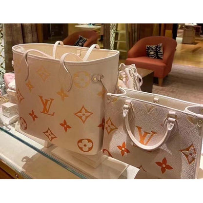 Louis Vuitton LV Women OnTheGo PM Neutral Gradient Monogram Empreinte Embossed Cowhide Leather