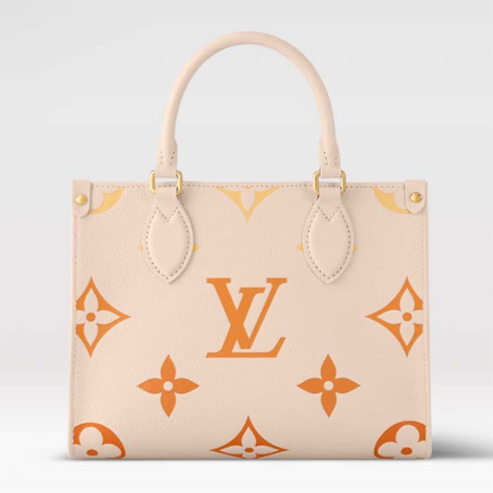 Louis Vuitton LV Women OnTheGo PM Neutral Gradient Monogram Empreinte Embossed Cowhide Leather