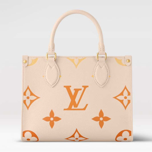 Louis Vuitton LV Women OnTheGo PM Neutral Gradient Monogram Empreinte Embossed Cowhide Leather