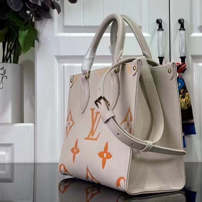 Louis Vuitton LV Women OnTheGo PM Neutral Gradient Monogram Empreinte Embossed Cowhide Leather