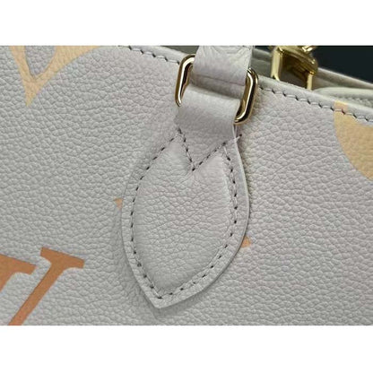 Louis Vuitton LV Women OnTheGo PM Neutral Gradient Monogram Empreinte Embossed Cowhide Leather