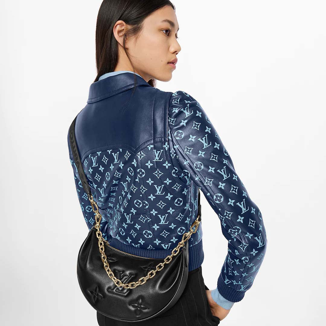 Louis Vuitton LV Women Over The Moon Black Quilted Embroidered Smooth Calf Leather