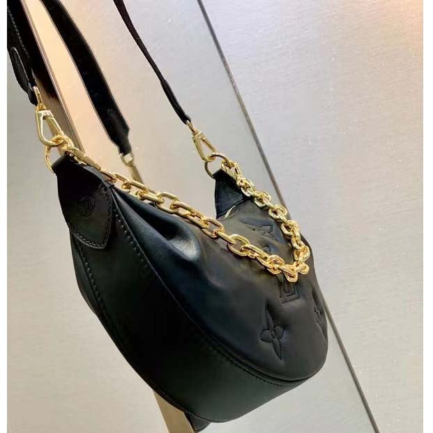 Louis Vuitton LV Women Over The Moon Black Quilted Embroidered Smooth Calf Leather