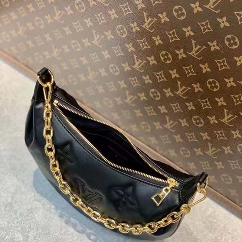 Louis Vuitton LV Women Over The Moon Black Quilted Embroidered Smooth Calf Leather