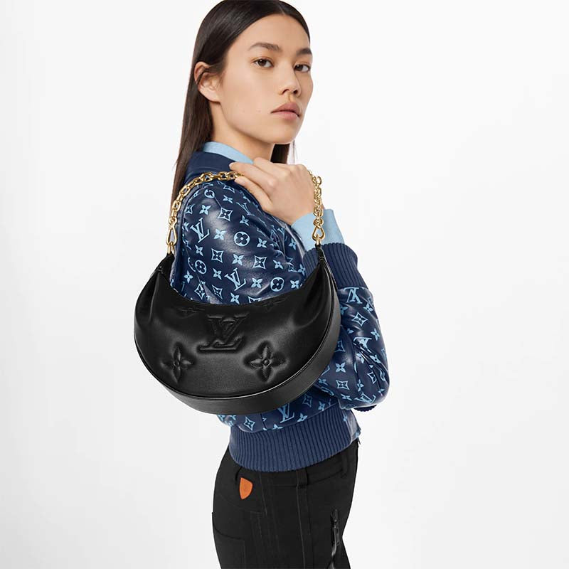 Louis Vuitton LV Women Over The Moon Black Quilted Embroidered Smooth Calf Leather