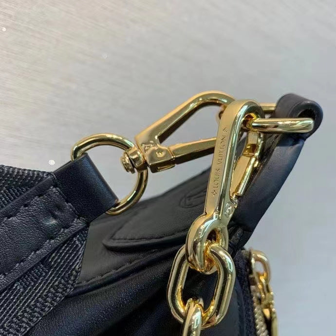 Louis Vuitton LV Women Over The Moon Black Quilted Embroidered Smooth Calf Leather