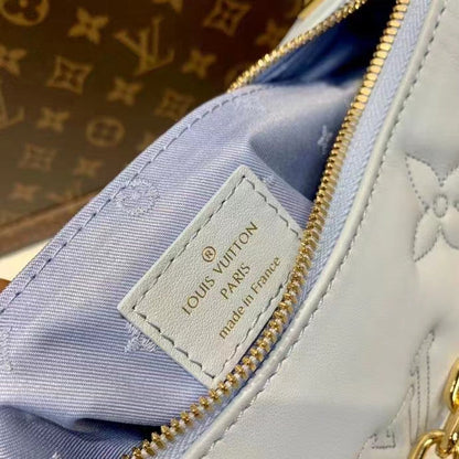 Louis Vuitton LV Women Over The Moon Blue Quilted Embroidered Smooth Calf Leather