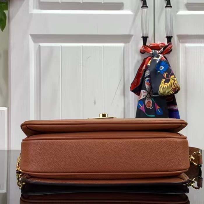 Louis Vuitton LV Women Oxford Cognac Grained Calf Leather Microfiber Lining