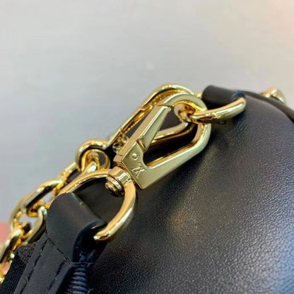 Louis Vuitton LV Women Papillon BB Handbag Black Quilted Embroidered Smooth Calf