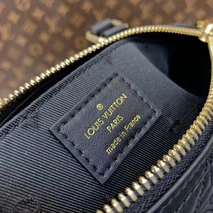 Louis Vuitton LV Women Papillon BB Handbag Black Quilted Embroidered Smooth Calf