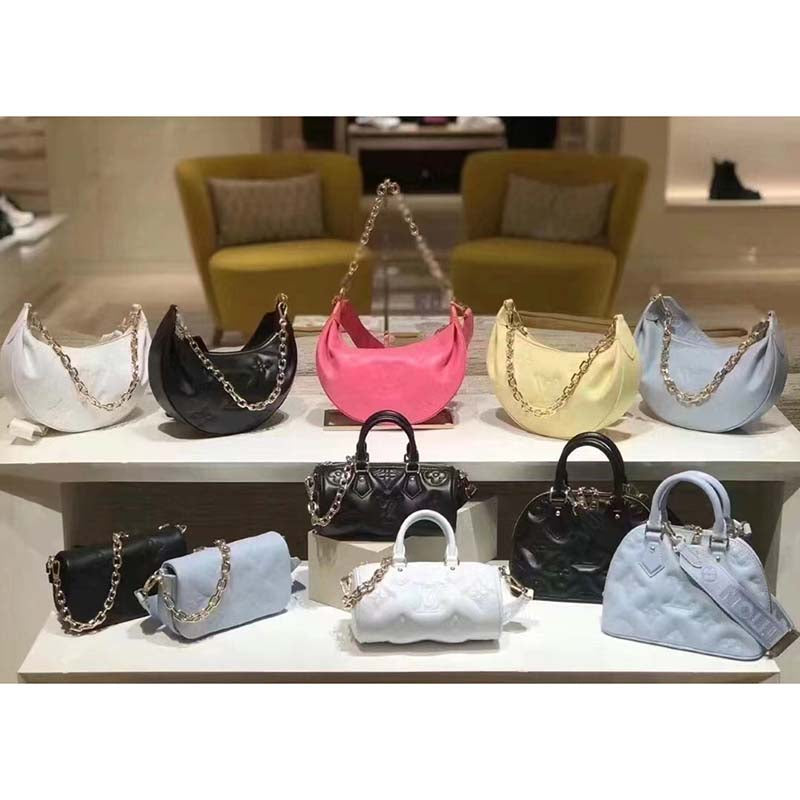 Louis Vuitton LV Women Papillon BB Handbag White Quilted Embroidered Smooth Calf