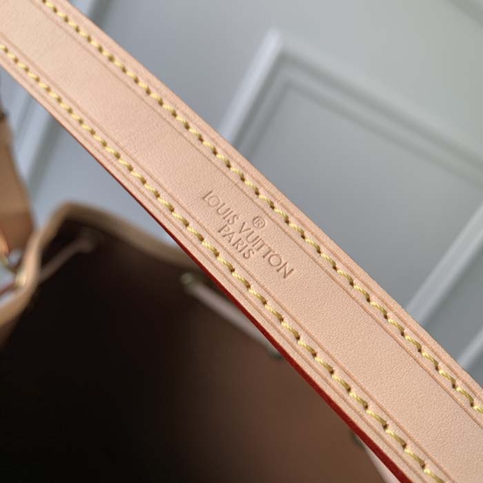 Louis Vuitton LV Women Petit Noé Bucket Bag Monogram Coated Canvas Cowhide Leather