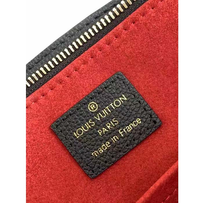 Louis Vuitton LV Women Petit Palais Handbag Noir Embossed Grained Cowhide Leather